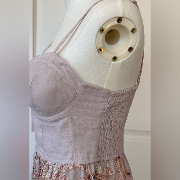 Band of Gypsies‎ Linen Bustier Top Jumpsuit Size Medium - Picture 4 of 13